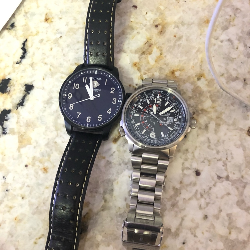 2 men’s watches citizen and nautica